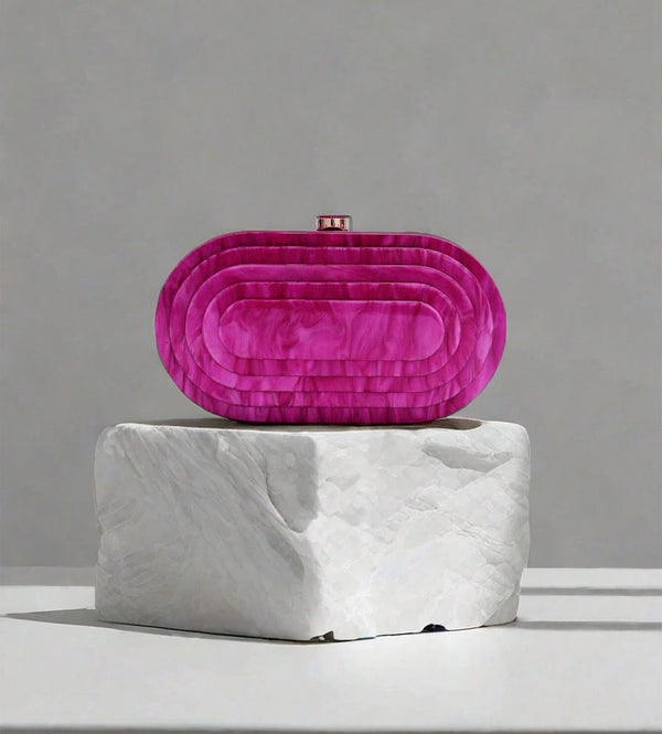 Textured Acrylic Evening Bag