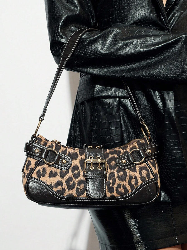 Wild & Chic Leopard Print Shoulder Bag