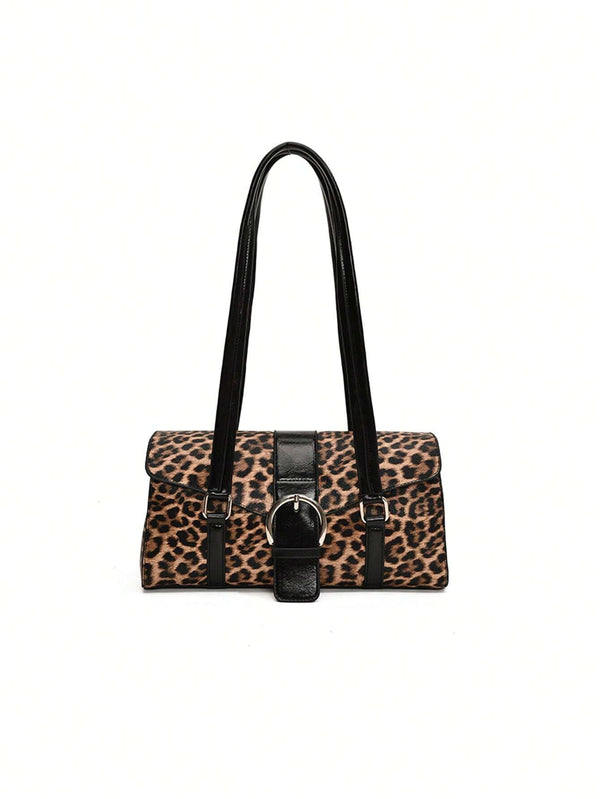 Vintage Leopard Print Shoulder Bag