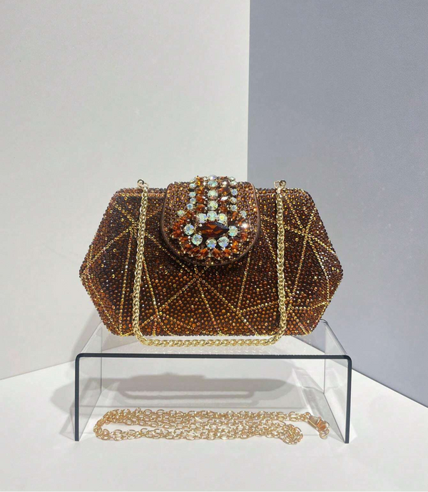 New Design Irregularity Shape Small Party Rhinestone Bag