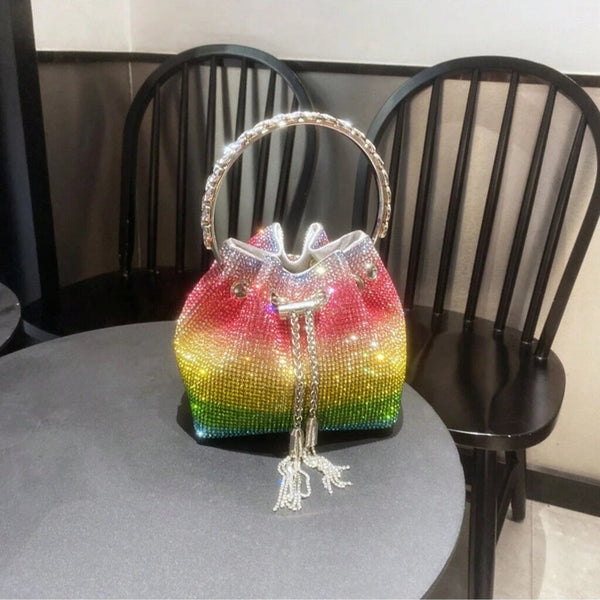 Rhinestone Bucket Bag