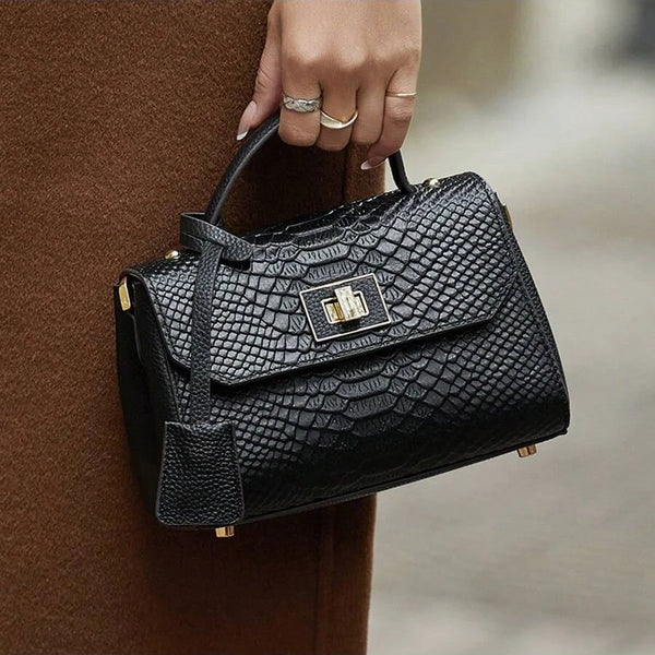 High-End Crocodile Print Bag