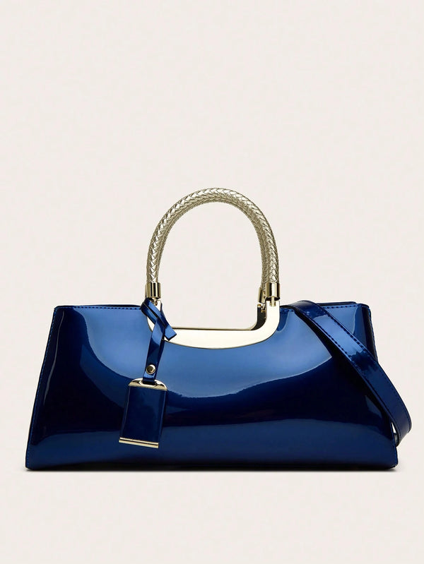 Women's New Glossy Candy Leather Handbag