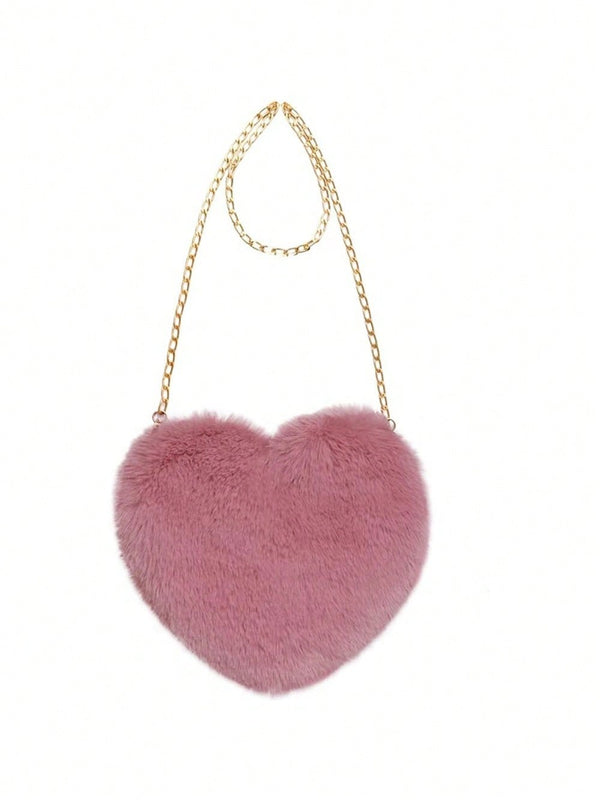 Plush Heart Purse Bag